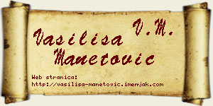 Vasilisa Manetović vizit kartica